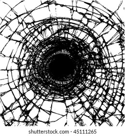 Illustration of a broken glass. Vector.