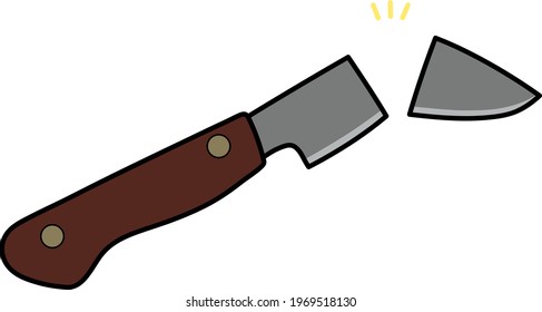 Illustration of a broken knife