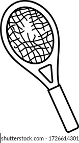 Illustration Of The Broken Racket