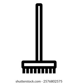 illustration of a broom icon for cleaning the floor