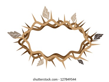 An Illustration Brown Colors of A Crown of Thorns from The Holy Land