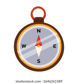 Illustration of a Brown and Gold Compass