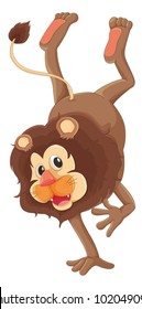 Illustration of a brown lion