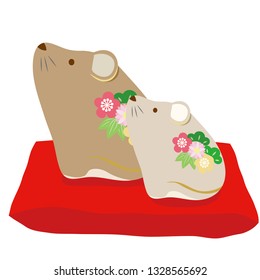 Illustration of a brown mouse figure.