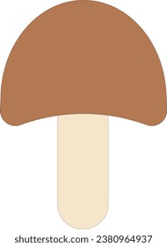 Illustration: brown Polish mushroom or moss mushroom. Suitable for creating patterns, decorating business cards, recipes, printing and websites.