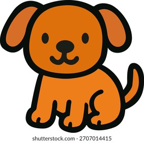 Ilustración de un cachorro marrón