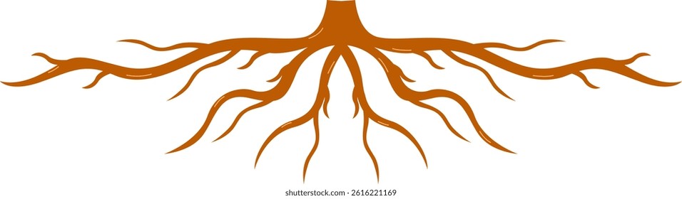 Illustration of a brown root tree