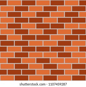 Illustration of brown seamless brick wall