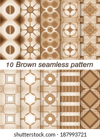 illustration of brown seamless pattern.ten design.