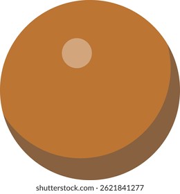 Illustration of a brown seed with a smooth, oval shape and a slight shadow effect, representing growth, nature, and agriculture.