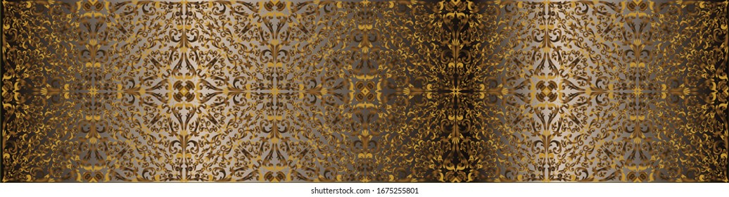 illustration with brown square decoration on grey background