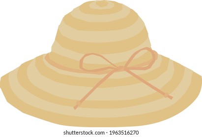 Illustration of the brown straw hat