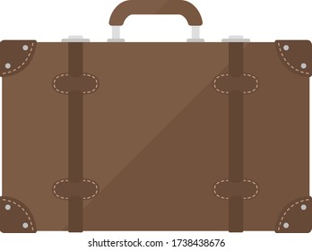 Ilustración de una maleta marrón.