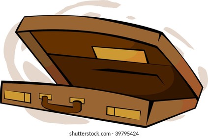 Illustration of brown suitcase	