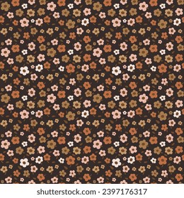Illustration of brown tone flower pattern.