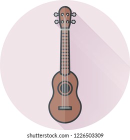 Illustration brown ukulele