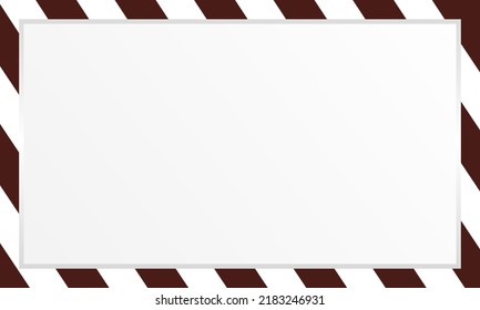 Illustration of brown and white stripe template with copy space area. suitable to place any content with that theme.