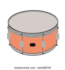 Illustration of a brown wooden snare in vector
