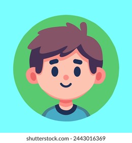 illustration of a brown-haired boy avatar