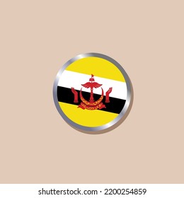 Illustration of Brunei flag Template