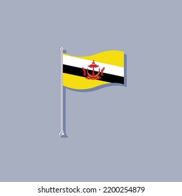 Ilustración de la plantilla de la bandera de Brunéi