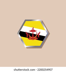 Illustration of Brunei flag Template