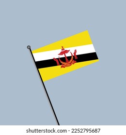 Illustration of Brunei flag Template