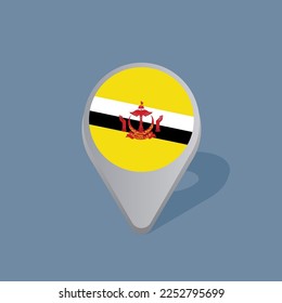Illustration of Brunei flag Template