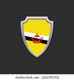 Illustration of Brunei flag Template