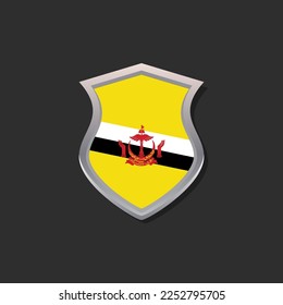 Illustration of Brunei flag Template