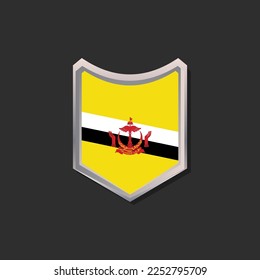 Illustration of Brunei flag Template