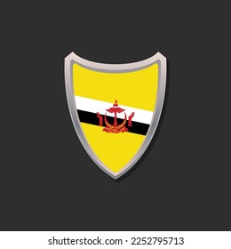 Illustration of Brunei flag Template