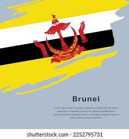 Ilustración de la plantilla de la bandera de Brunéi