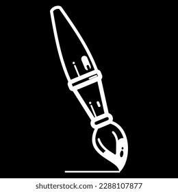 illustration of a brush, icon and logo vector