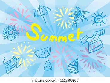 Illustration of a brush stroke wave