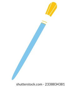 Illustration Brush tool set paint flat design with isolated background