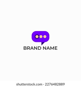 ILLUSTRATION BUBBLE CHAT FLACHFARBE EINFACHE DESIGN-LOGO-SYMBOL-VEKTOR
