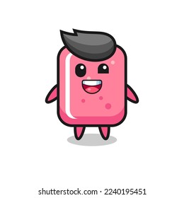 illustration of an bubble gum character with awkward poses , cute style design for t shirt, sticker, logo element