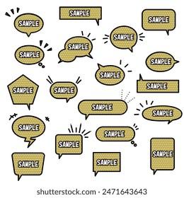 Illustration material：Speech bubble illustration set