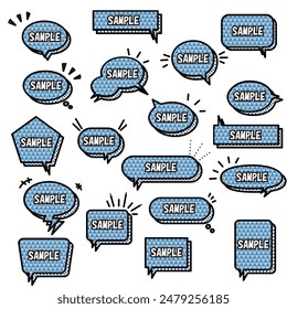 Illustration material：Speech bubble illustration set