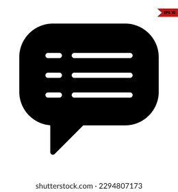 illustration of bubble speech glyph icon