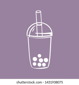 illustration The Bubble Tea in background