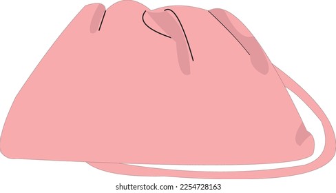illustration of a bucket bag, this type of bag was once loved by many women. Because its unique shape makes it look attractive and adorable