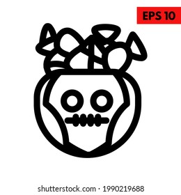 Illustration of bucket candy icon