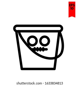 illustration of bucket flat icon
