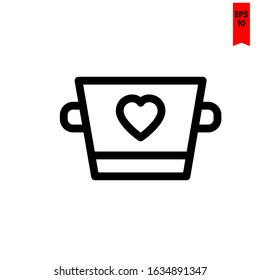 illustration of bucket flat icon