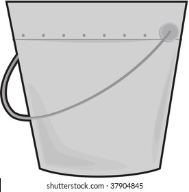 illustration of a bucket on white