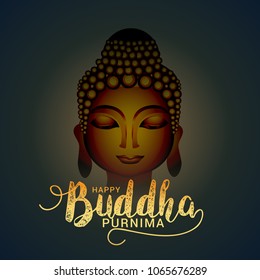 Illustration Of Buddha Purnima Background.