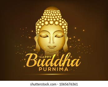 Illustration Of Buddha Purnima Background.