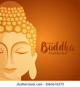 Illustration Of Buddha Purnima Background.